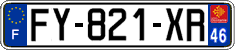 French license plate, SIV (ordinary)