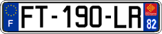 French license plate, SIV (ordinary)