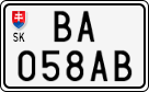 License plate of Slovakia, Motorcycles