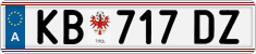 License plate of Austria, Regular plates