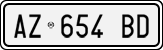 License plate of Italy, Cars (1994 year series)