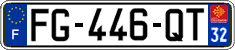 French license plate, SIV (ordinary)