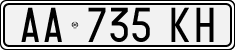License plate of Italy, Cars (1994 year series)