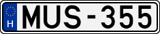 license plates of Hungary, Cars (1990)