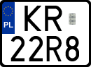 License plates of Poland, Special vehicles and motorcycles