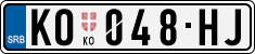 License plate of Serbia, Cars