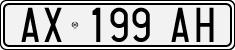 License plate of Italy, Cars (1994 year series)