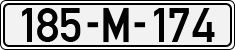 License plate of Bosnia and Herzegovina, 1998 year system
