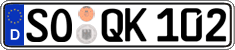 German license plate, Regular plates