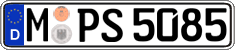 German license plate, Regular plates