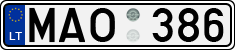 License plate of Lithuania, Cars