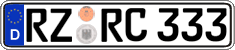 German license plate, Regular plates
