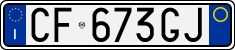 License plate of Italy, Cars (1994 year series)