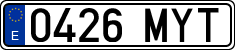 License plates of Spain, Ordinary (2000)