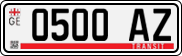 License plate of Georgia, Export transit plates