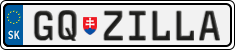 License plate of Slovakia, Vanity Plates