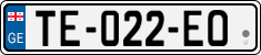 License plate of Georgia, Cars (2014)