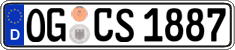 German license plate, Regular plates
