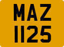 License plate of the United Kingdom, Northern Ireland (1966)