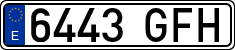 License plates of Spain, Ordinary (2000)