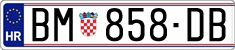 License plate of Croatia, Regular plates