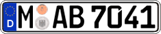 German license plate, Regular plates