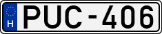 license plates of Hungary, Cars (1990)