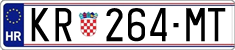 License plate of Croatia, Regular plates