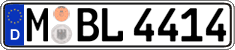 German license plate, Regular plates