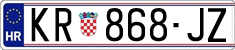 License plate of Croatia, Regular plates