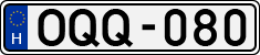 license plates of Hungary, Cars (1990)