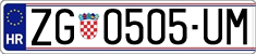 License plate of Croatia, Regular plates