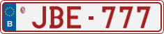 License plate of Belgium, Vanity Plates (2014)