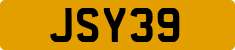 License plate of Jersey, JSY123