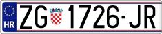 License plate of Croatia, Regular plates