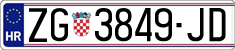 License plate of Croatia, Regular plates