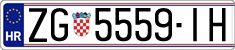 License plate of Croatia, Regular plates