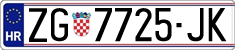License plate of Croatia, Regular plates