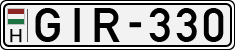 license plates of Hungary, Cars (1990)