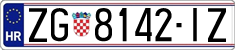 License plate of Croatia, Regular plates