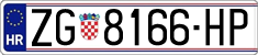 License plate of Croatia, Regular plates