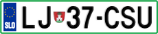 License plate of Slovenia, Cars