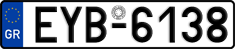 License plate of Greece, Cars