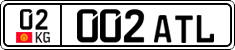 License plate of Kyrgyzstan, Private owners (2016)