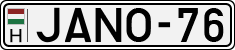 license plates of Hungary, Vanity Plates (1990)