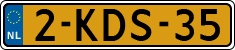 License plate of the Netherlands, Cars