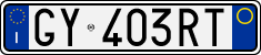 License plate of Italy, Cars (1994 year series)