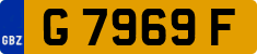 License plate of Gibraltar, Regular car plates (G 1234 A)