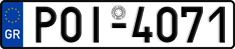 License plate of Greece, Cars