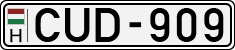 license plates of Hungary, Cars (1990)